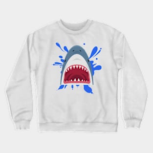 Scary Shark Design Crewneck Sweatshirt